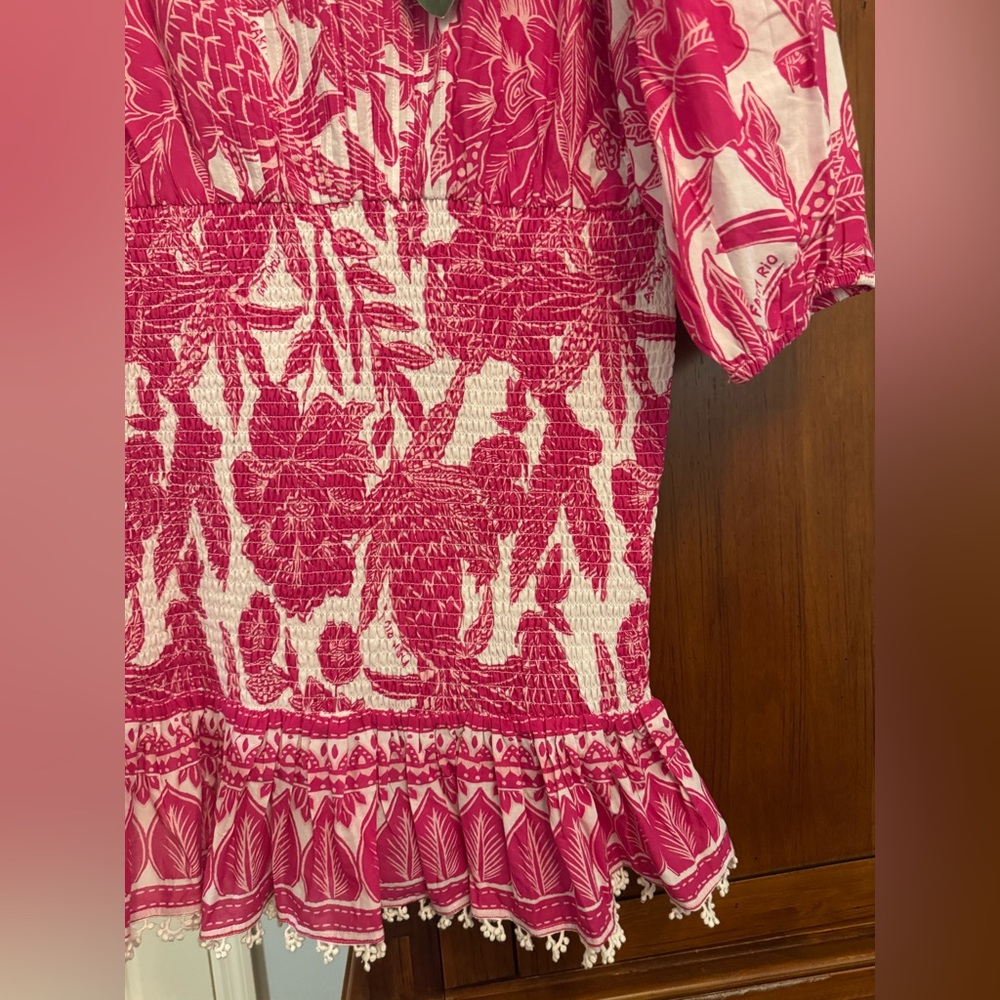 FARM Rio Pink and White Mini Dress - Picture 7 of 8